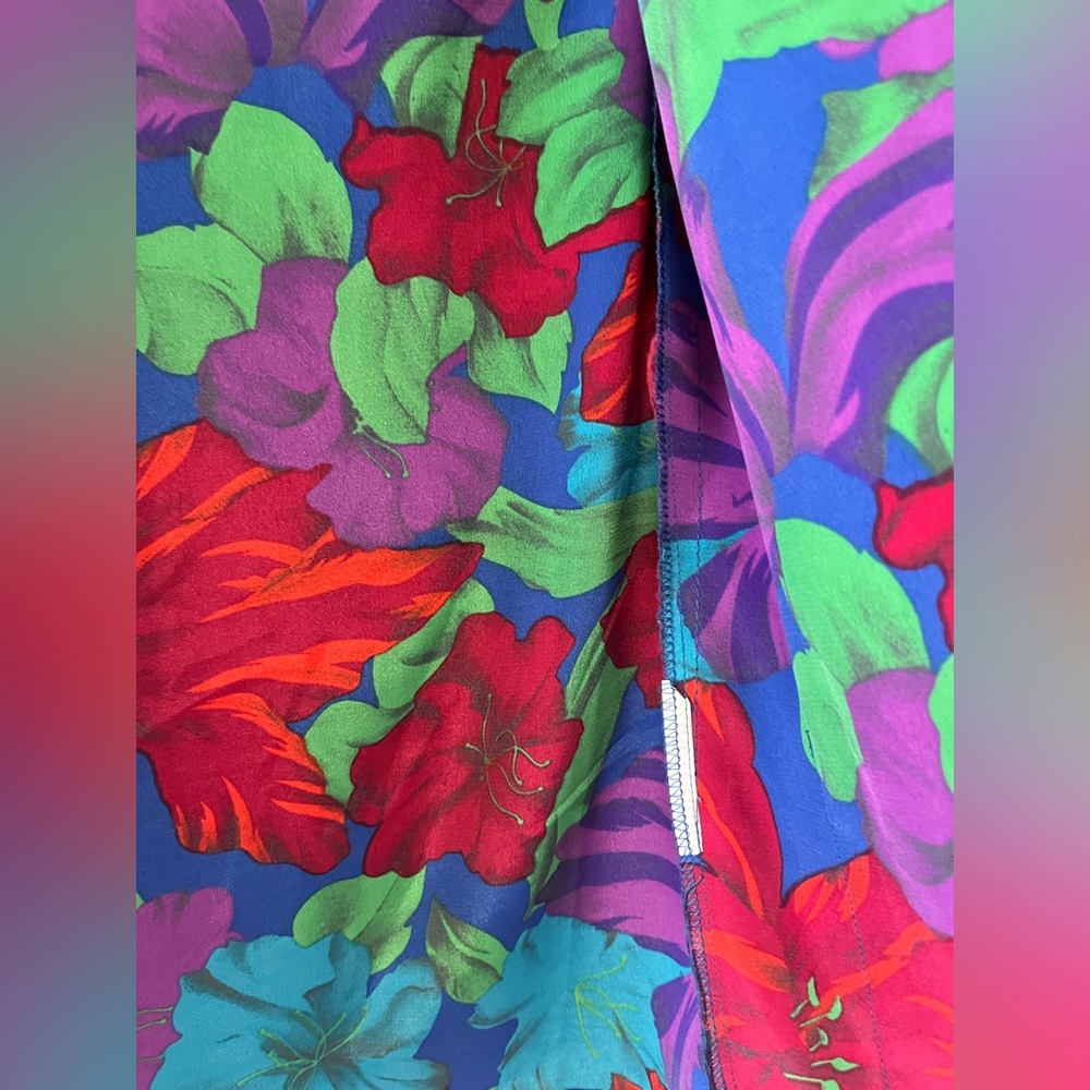 Vintage floral kimono tanfjay bright color - Picture 4 of 5